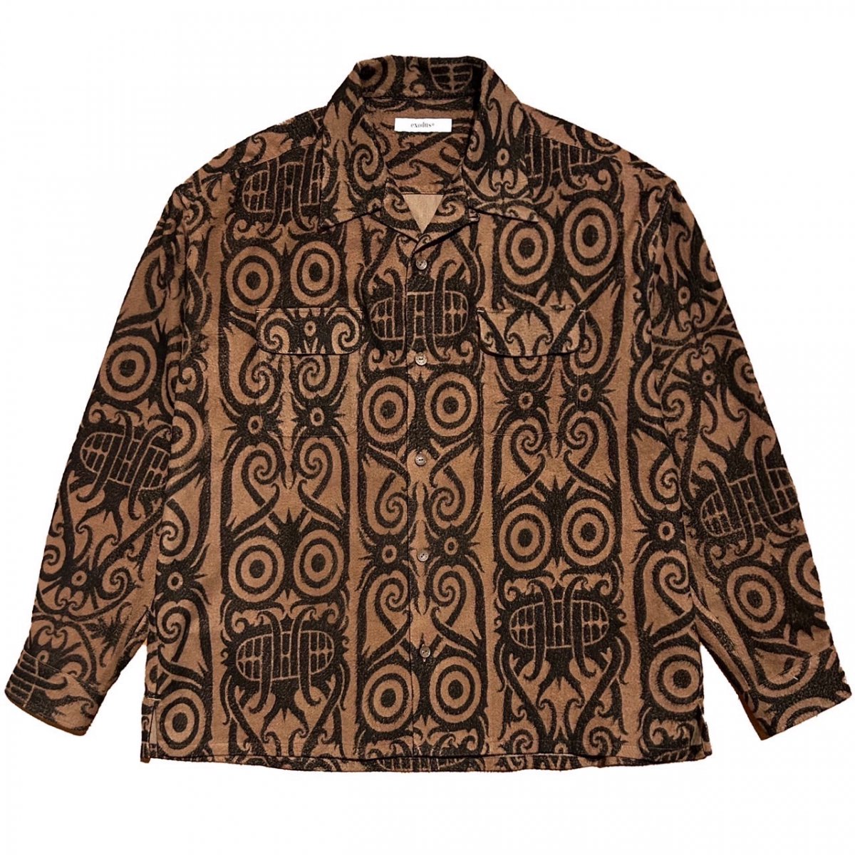 exodus<BR>BORNEO FLANNEL L/S SHIRTS(BROWN)