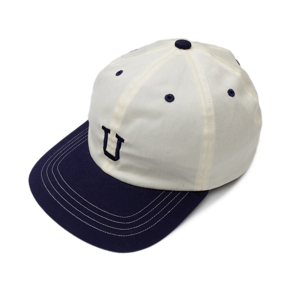 UNIVERSAL PRODUCTS<BR>6P LOGO CAP(NAVY WHITE)