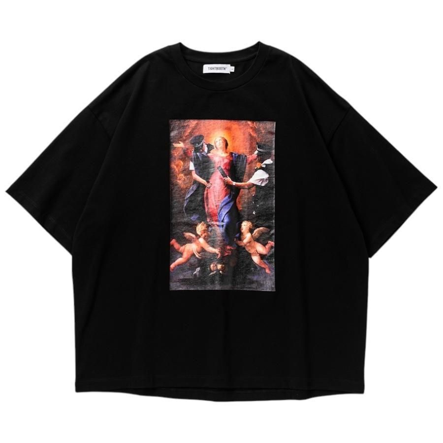 TIGHTBOOTH<BR>TBPR / POLICE CHECKUP S/S T-SHIRT(BLACK)
