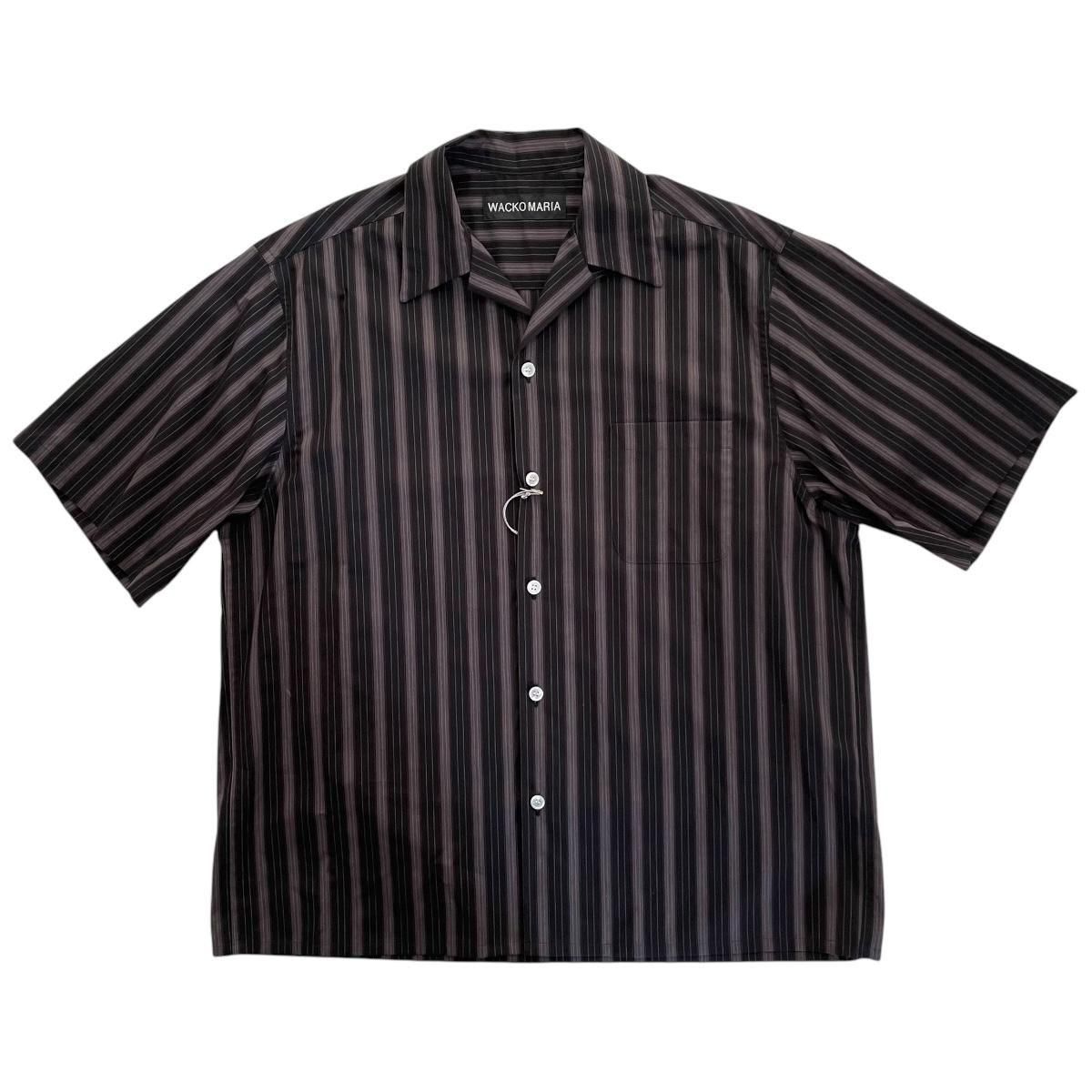 トップス WACKO MARIA STRIPED OPEN COLLAR SHIRT WACKO MARIA/STRIPED OPEN COLLAR SHIRT（MINT）［ストライプ