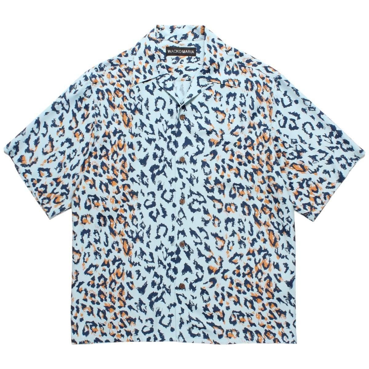 WACKOMARIA<BR>HAWAIIAN SHIRT S/S(TYPE-1)(BLUE)