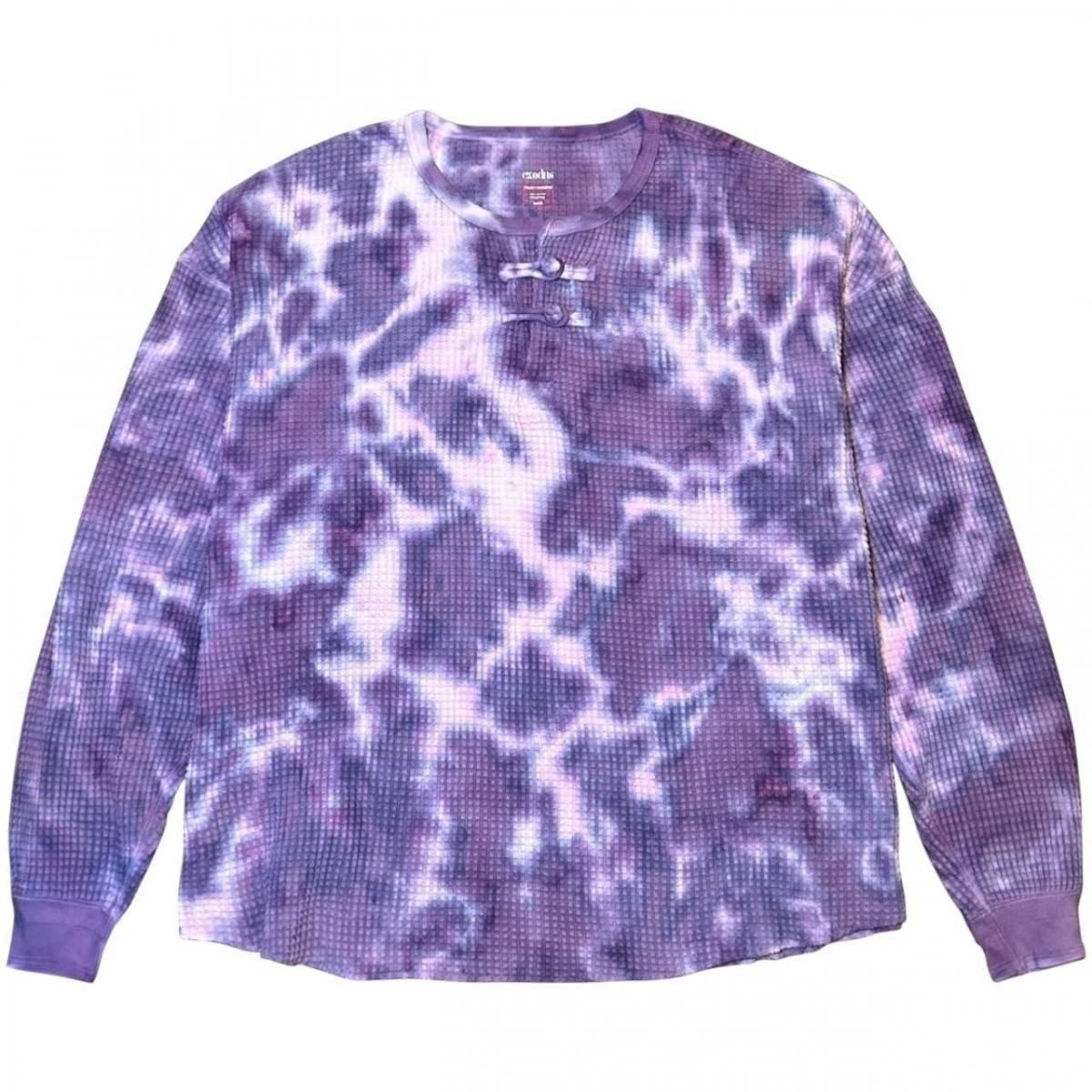 exodus<BR>ORIENTAL TIE DYE HENRY NECK SHIRT