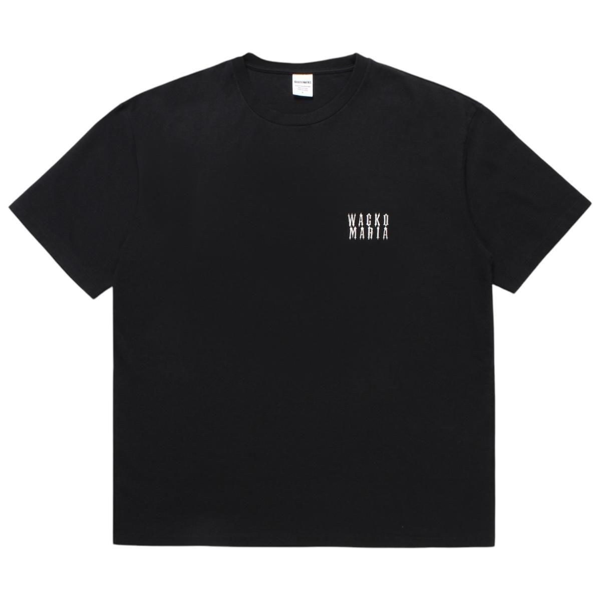 WACKOMARIA<BR>WASHED HEAVY WEIGHT CREW NECK T-SHIRT(TYPE-3)(BLACK)
