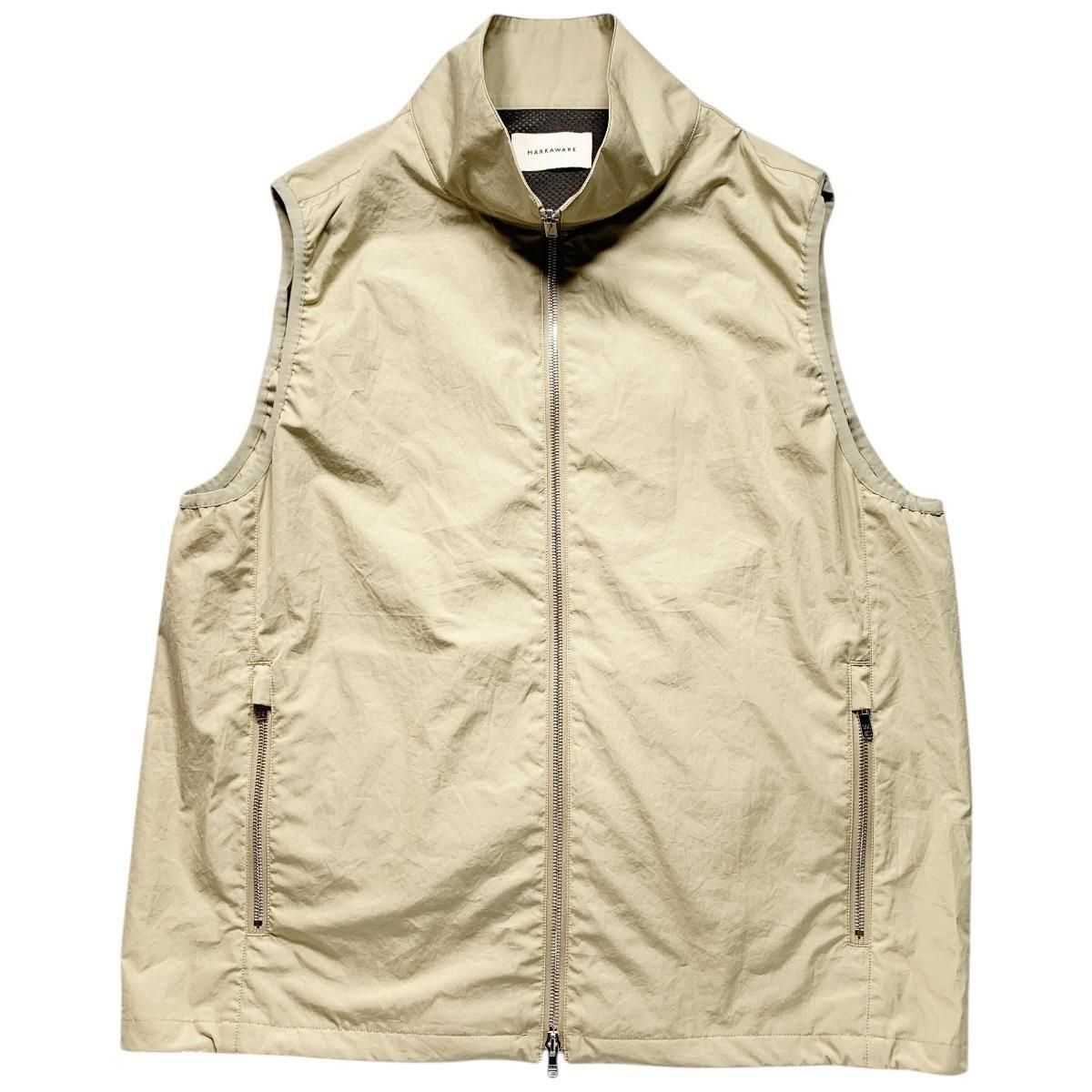 MARKAWARE <BR>GYM VEST - ULTRA LIGHT ALL WEATHER CLOTH -(BEIGE)