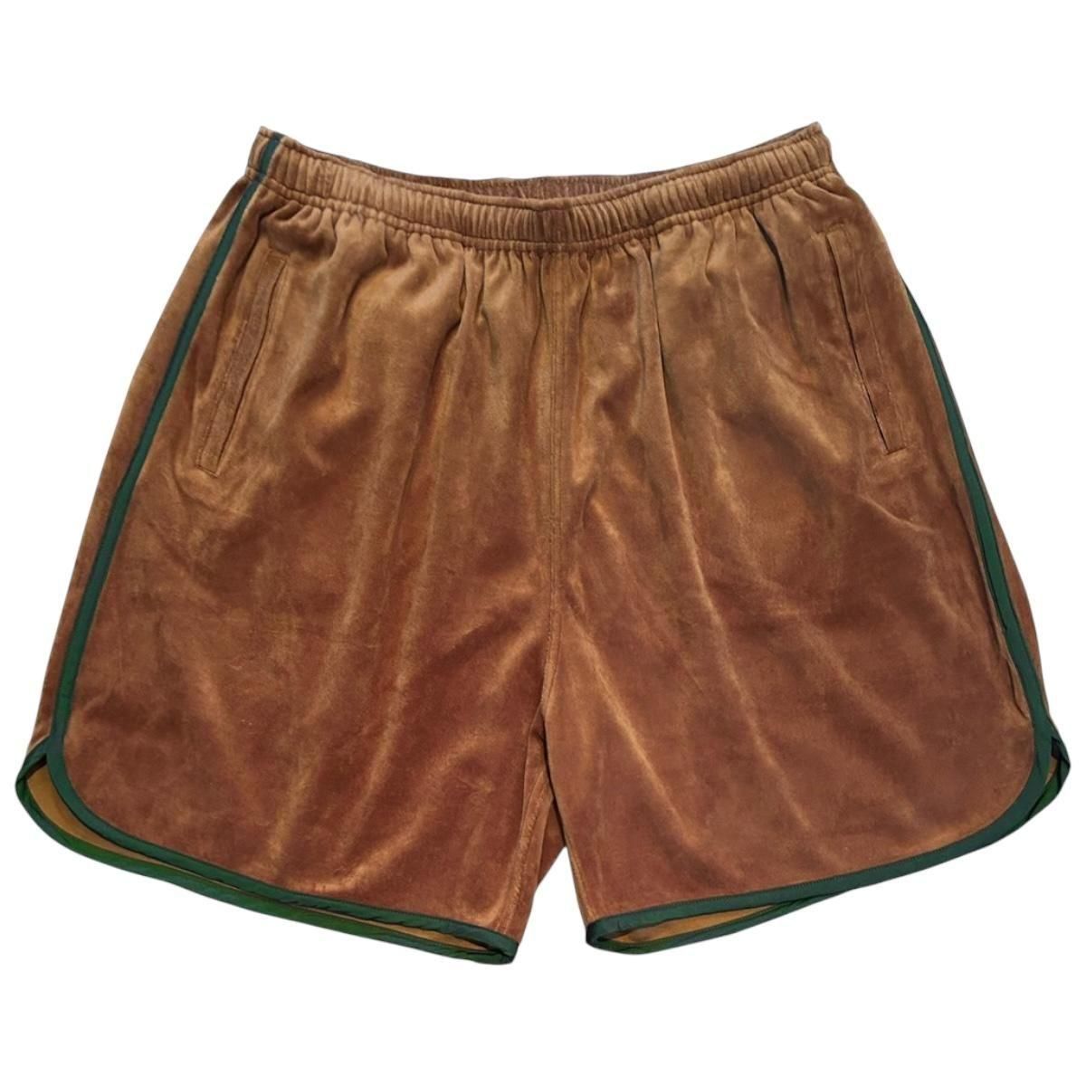 exodus<BR>VELOUR RESORT BAGGIE SHORTS(BROWNGREEN)
