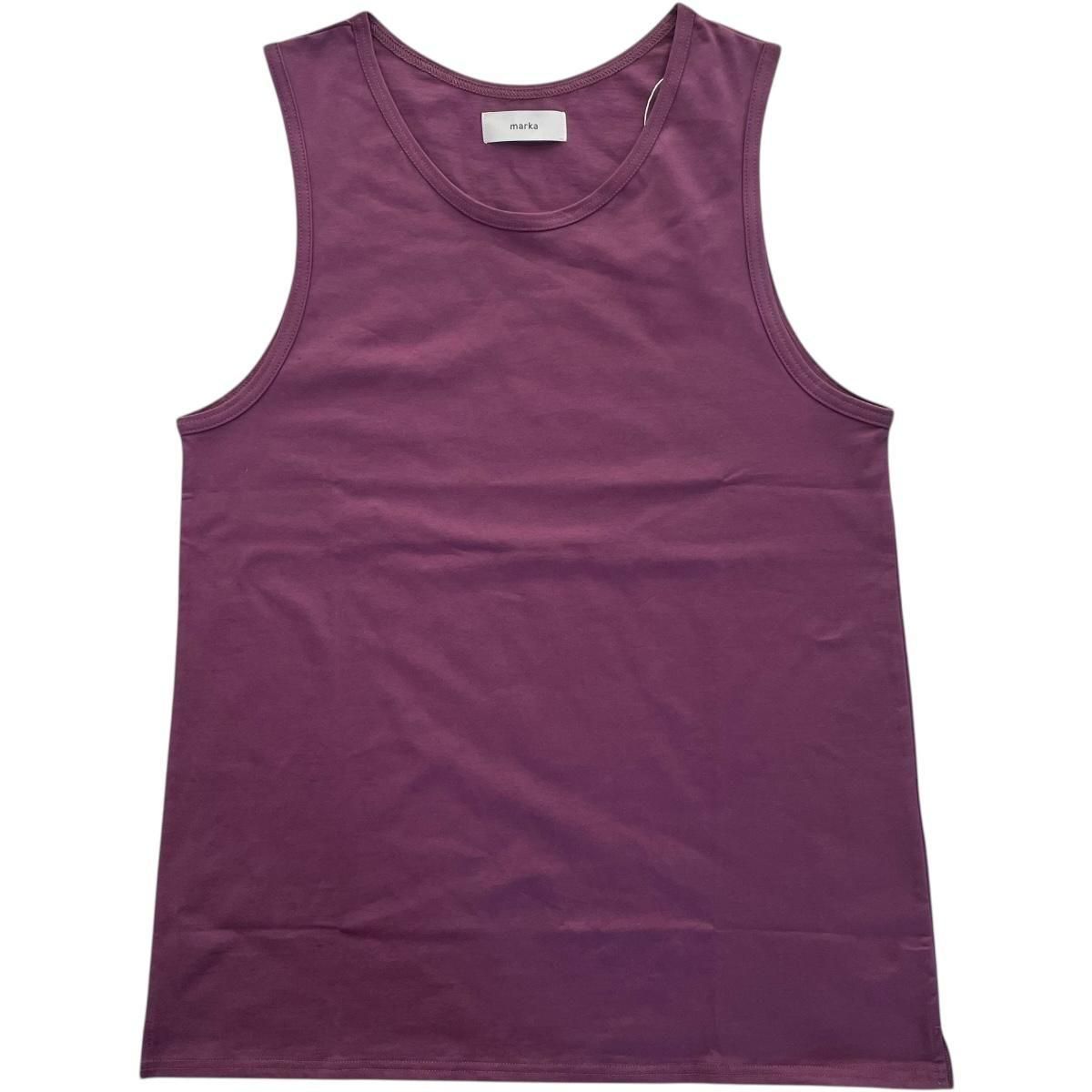 marka<BR>TANK TOP - 40/2 ORGANIC COTTON KNIT -(PURPLE)