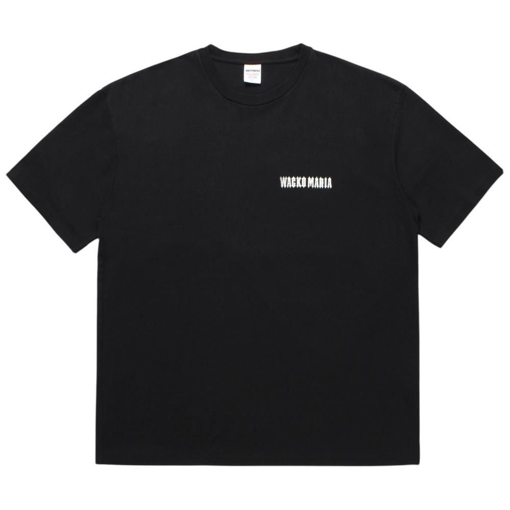 WACKOMARIA<BR>TIMLEHI / WASHED HEAVY WEIGHT CREW NECK T-SHIRT(TYPE-8)(BLACK)