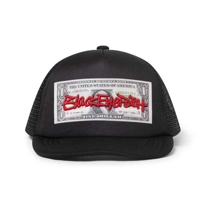 BlackEyePatch <BR>FASTHAND SCRIPT DOLLAR BILL MESH CAP(BLACK)