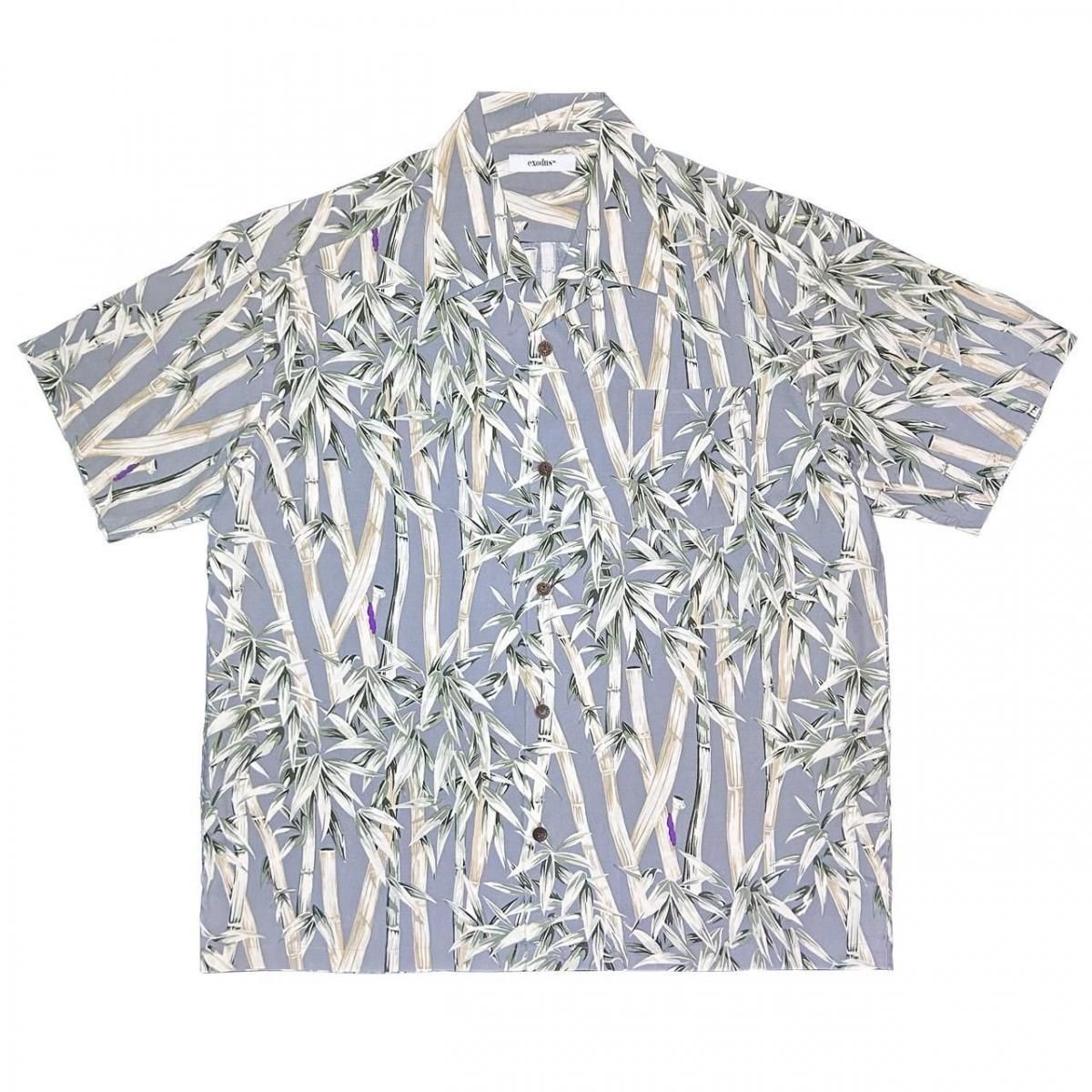 exodus<BR>BIG BAMBOO HAWAIIAN SHIRT(GRAY)