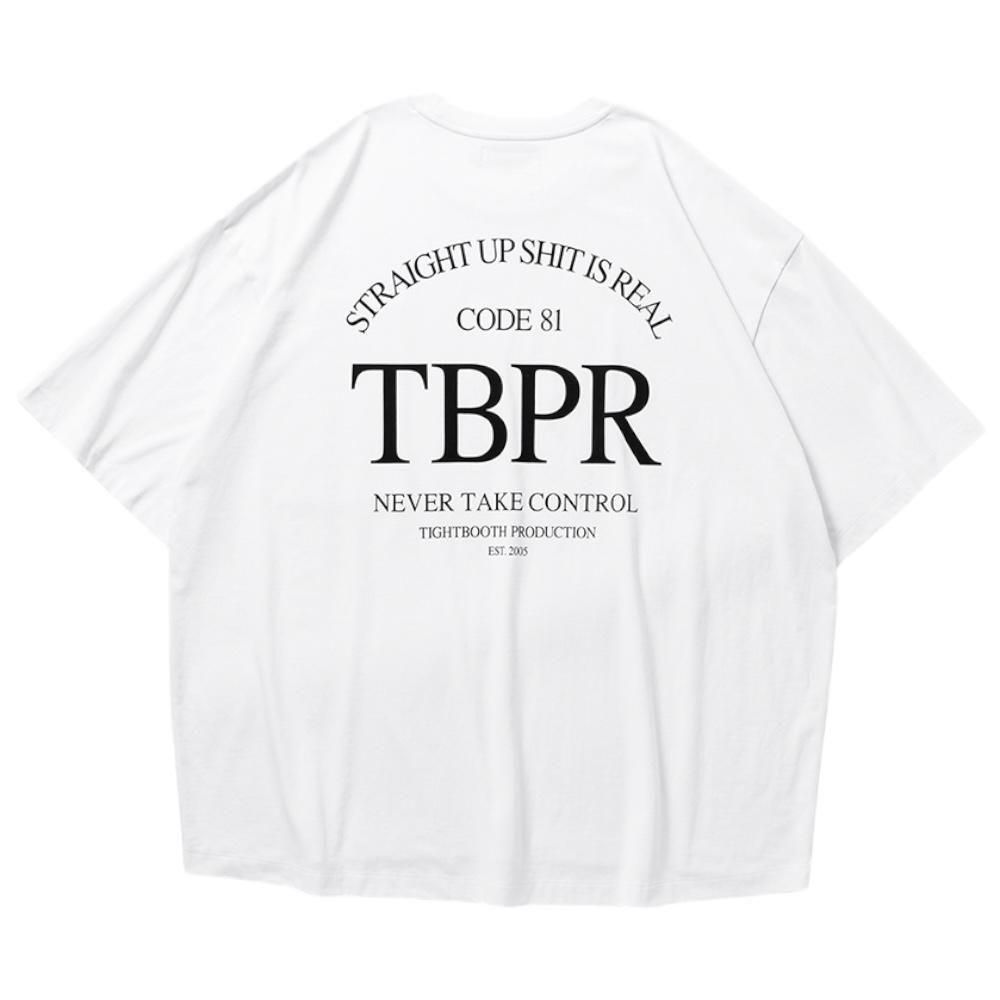 TIGHTBOOTH<BR>TBPR / STRAIGHT UP S/S T-SHIRT - Quick Dry -(WHITE)