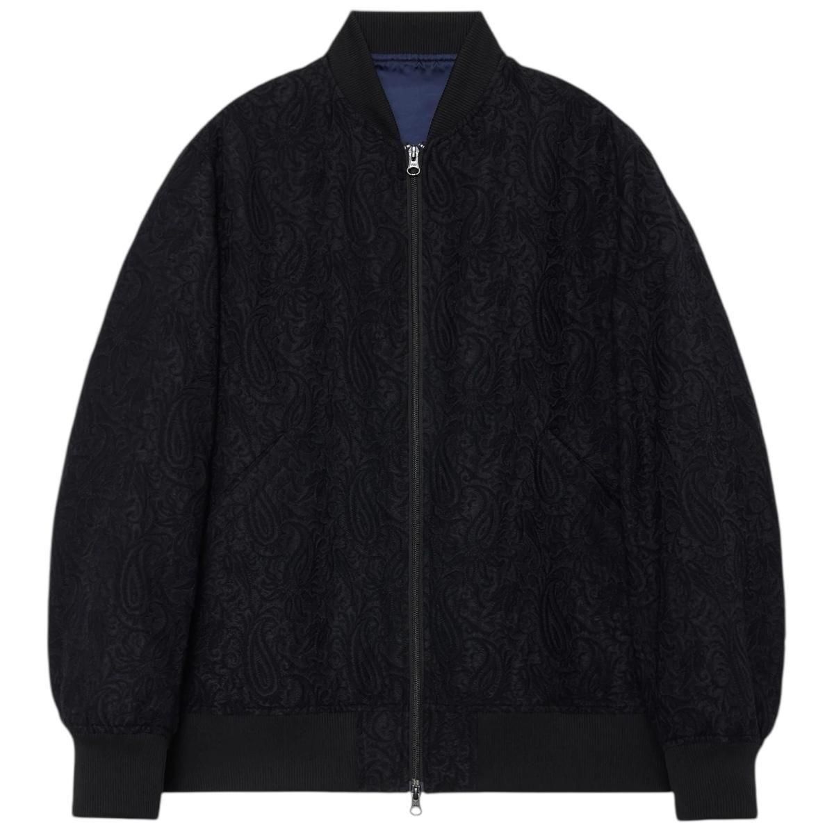 marka<BR>BOMBER JACKET - RECYCLE POLYESTER  RECYCLED WOOL PAISLEY JACQUARD -