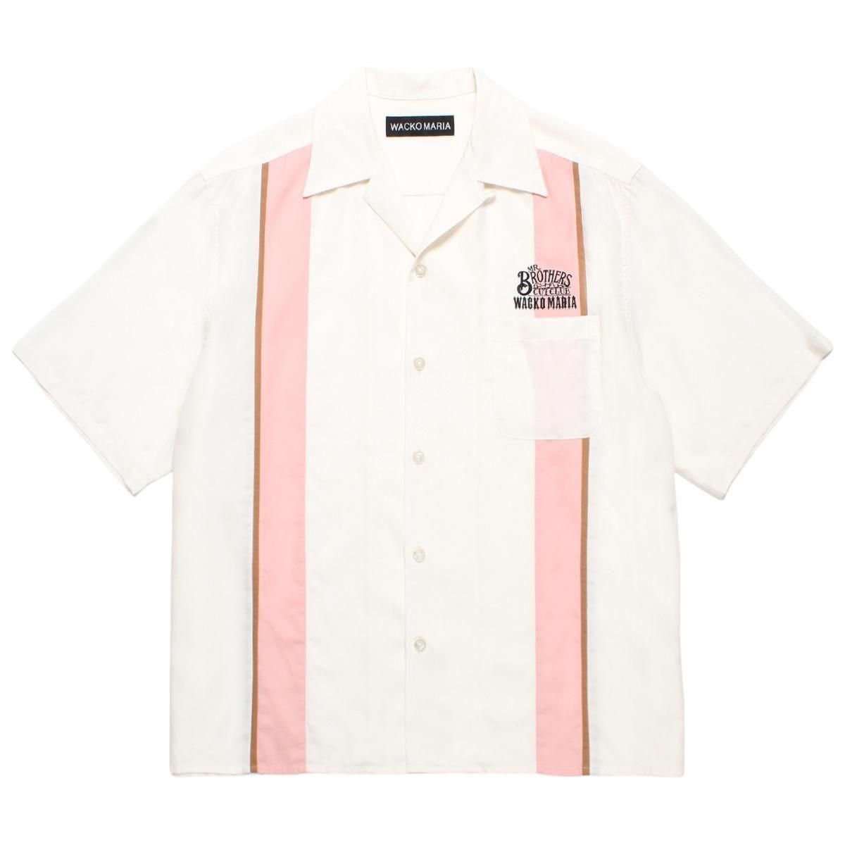 WACKOMARIA<BR>MR BROTHERS CUT CLUB / SWITCHING SHIRT(WHITE)