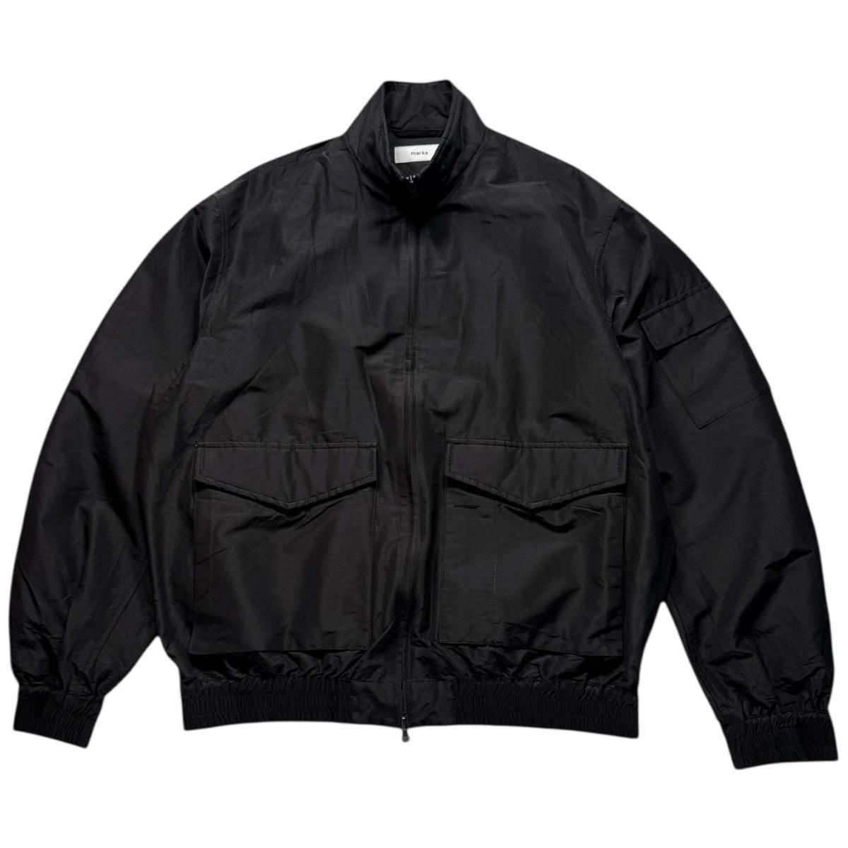 marka<BR>FLIGHT JACKET - WOOL SILK HIGH COUNT TYPEWRITER -