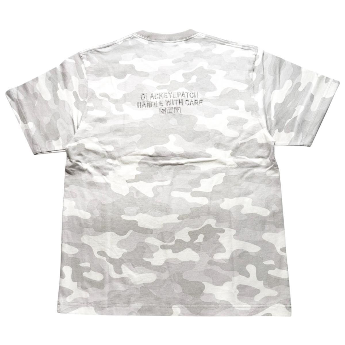 Black Eye Patch　HWC LABEL TEE WHITE TEAM TOMODACHI x BlackEyePatch