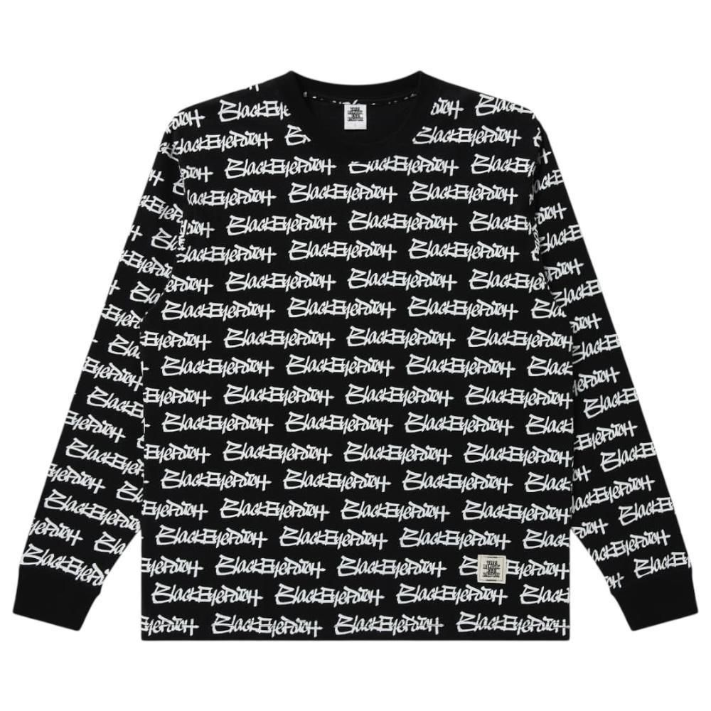 BlackEyePatch <BR>FASTHAND SCRIPT PATTERNED L/S TEE