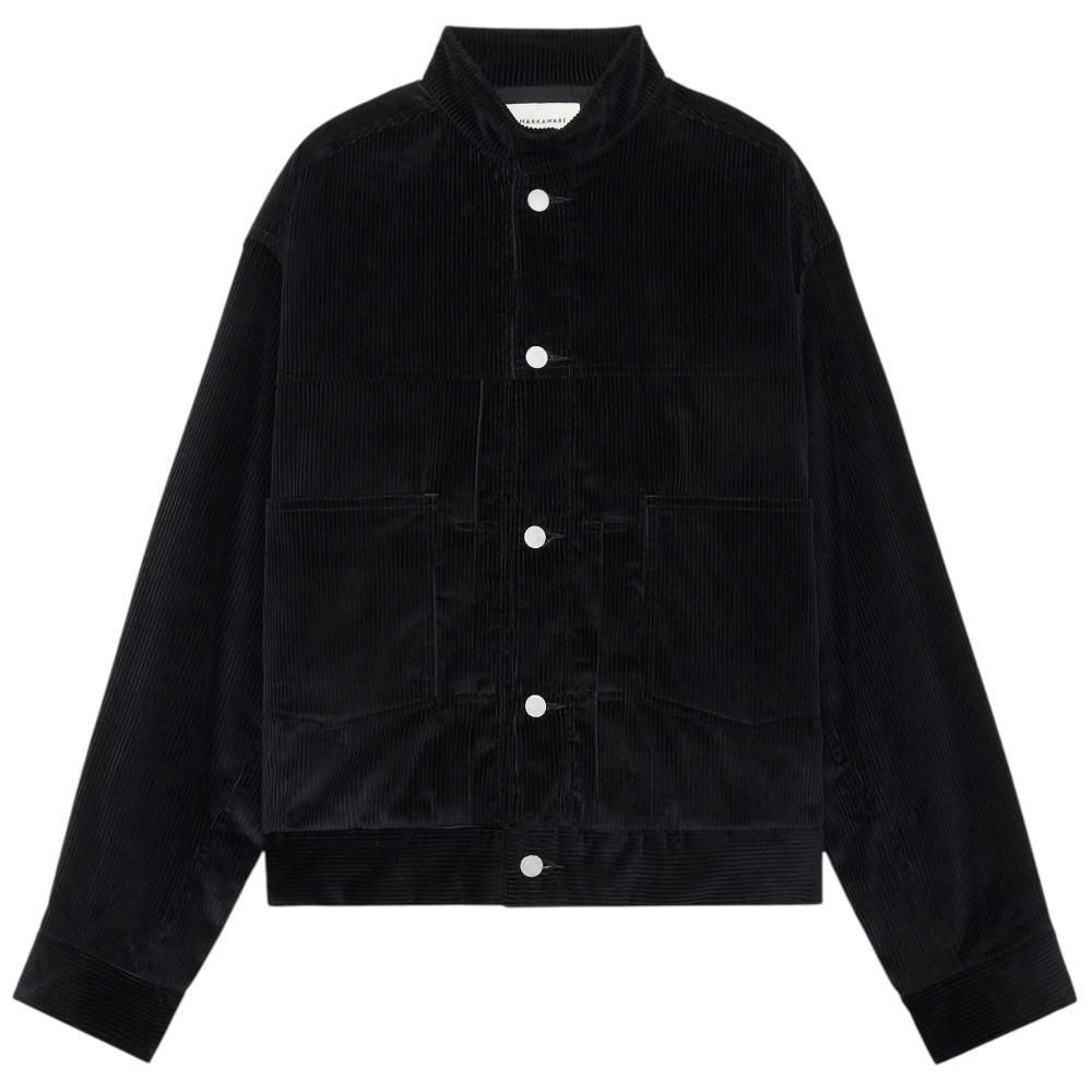 MARKAWARE <BR>PUFFED MANDARIN COLLAR WORK JACKET - ORGANIC COTTON 6-WALE CORDUROY -