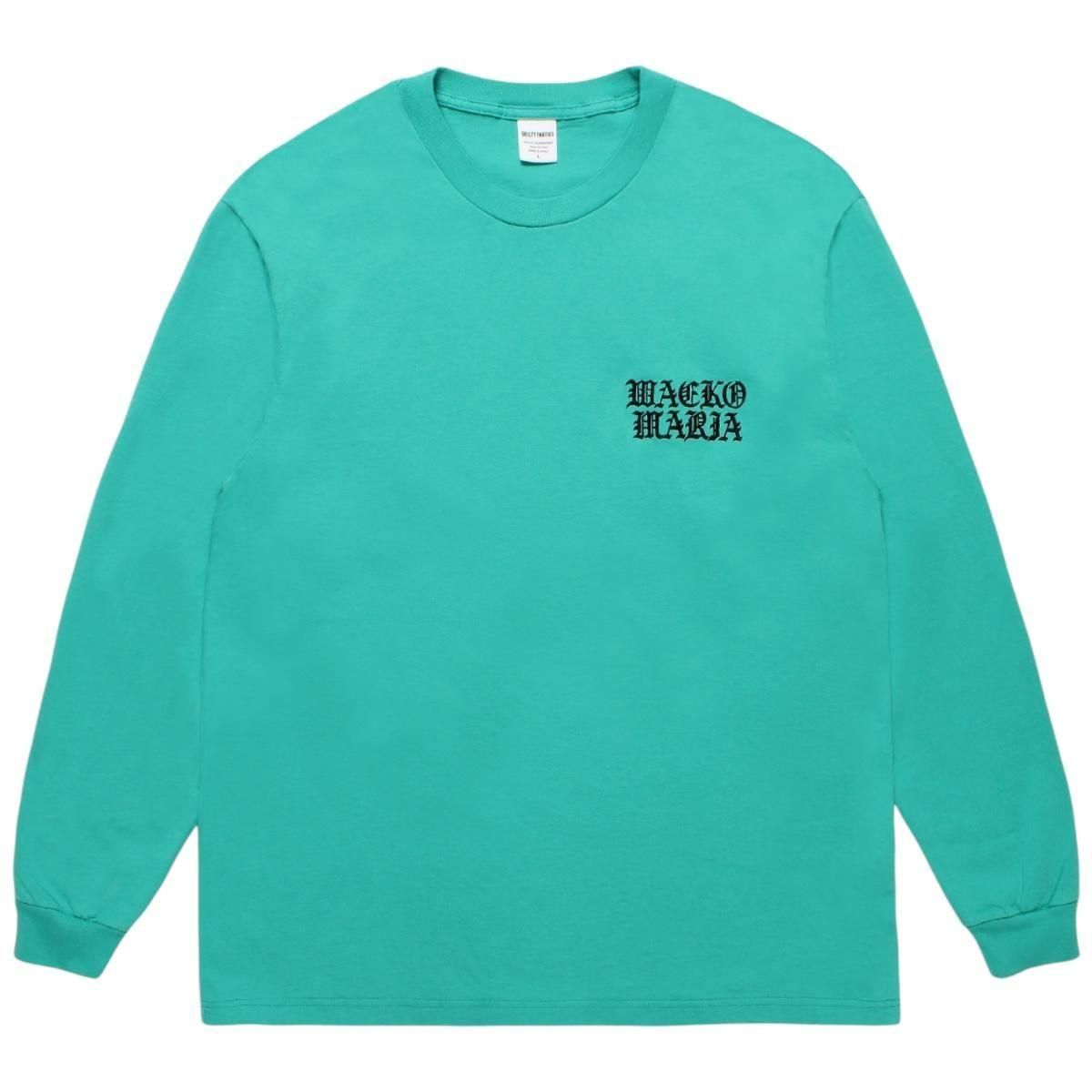 WACKOMARIA<BR>WASHED HEAVY WEIGHT CREW NECK LONG SLEEVE T-SHIRT(TYPE-1)(MINT)