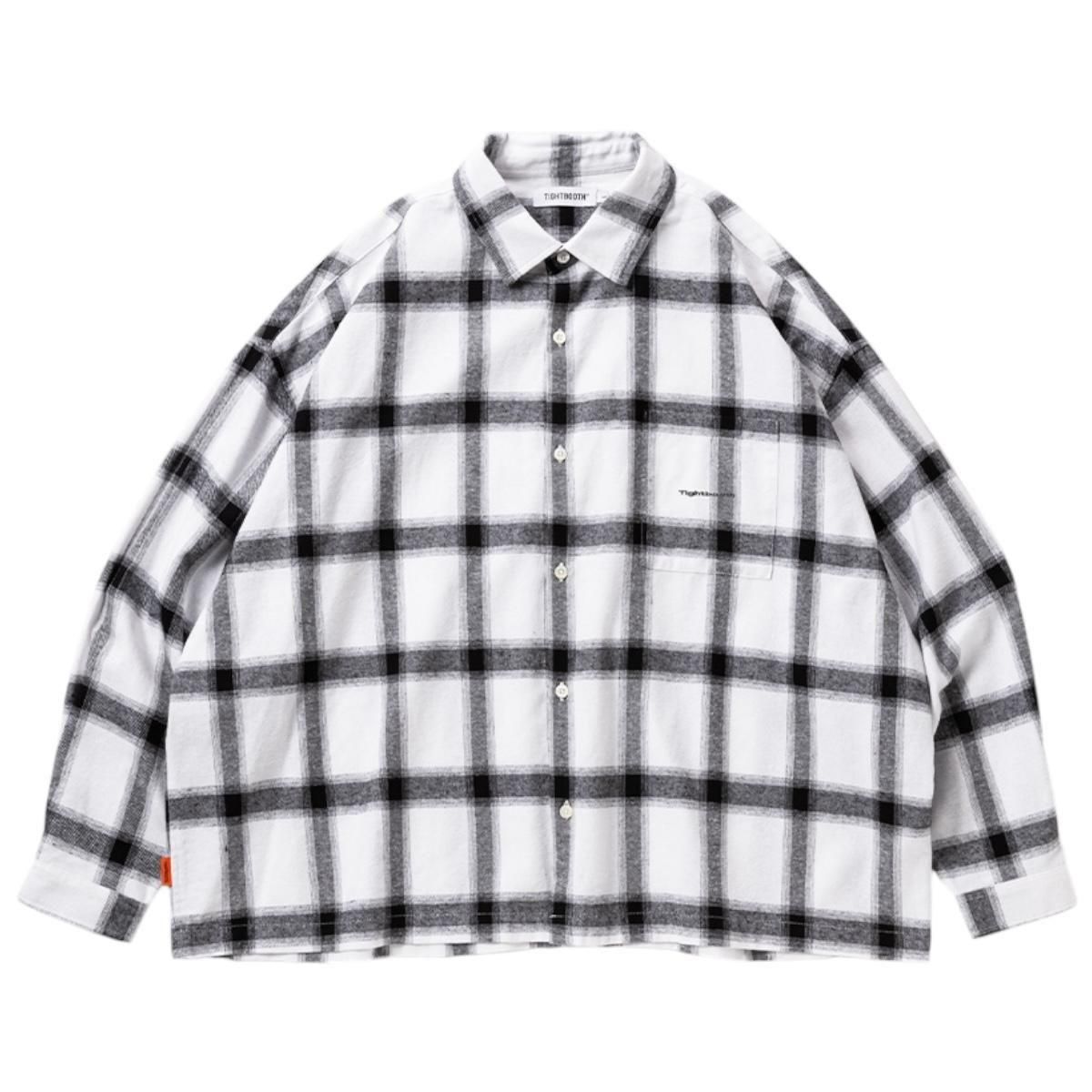 TIGHTBOOTH<BR>TBPR / PLAID LS SHIRT(WHITE)