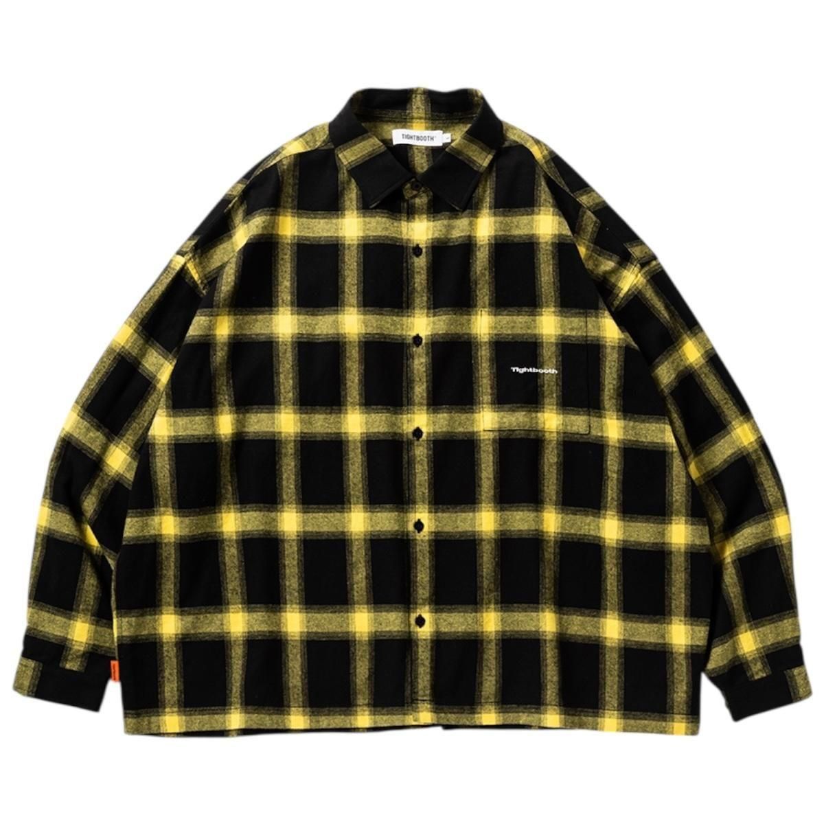 TIGHTBOOTH<BR>TBPR / PLAID LS SHIRT(YELLOW)