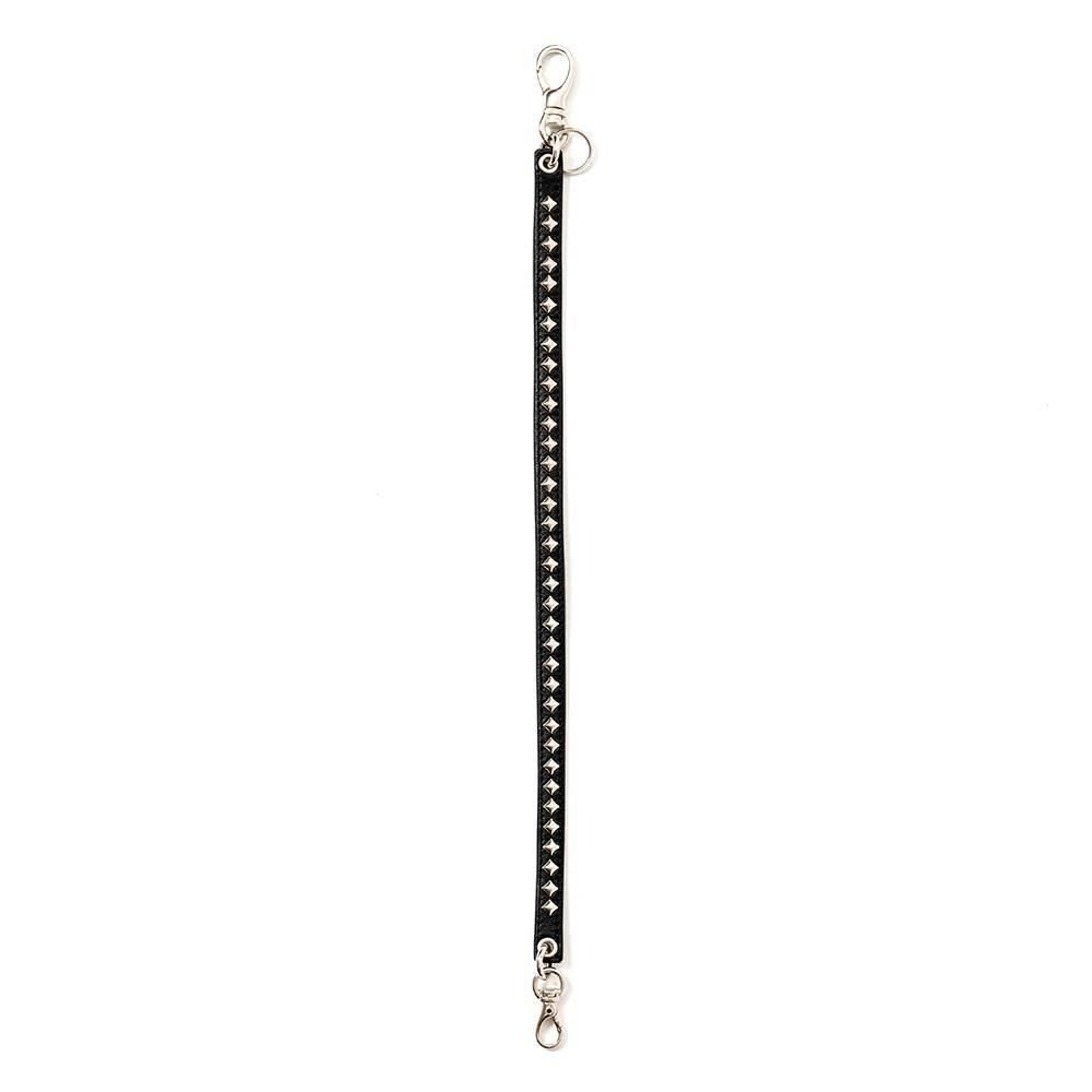 CALEE<BR>STUDS LEATHER WALLET CORD