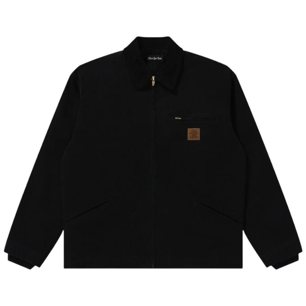 BlackEyePatch <BR>LEATHER PATCHED DUCK JACKET(BLACK)