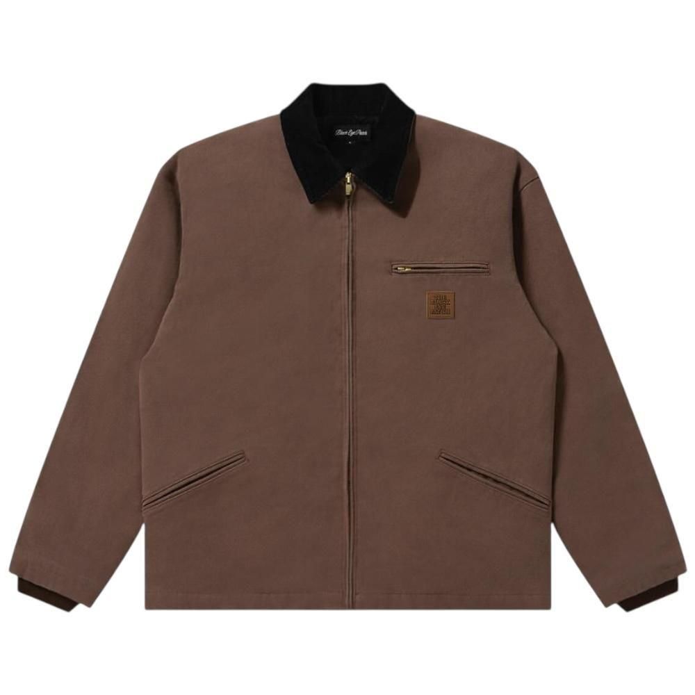 BlackEyePatch <BR>LEATHER PATCHED DUCK JACKET(BROWN)
