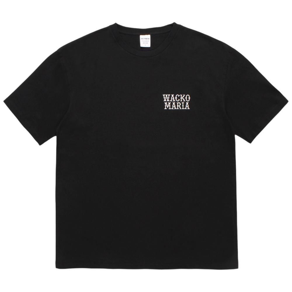 WACKOMARIA<BR>WASHED HEAVY WEIGHT CREW NECK T-SHIRT(TYPE-2)(BLACK)