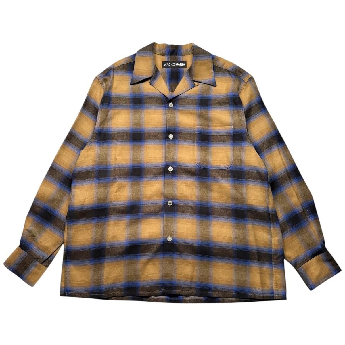 WACKOMARIA《ワコマリア》OMBRE CHECK OPEN COLLAR SHIRT L/S
