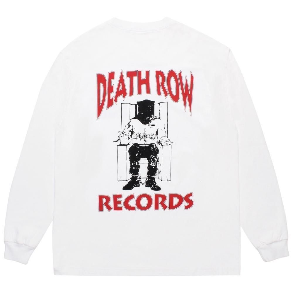 WACKOMARIA<BR>DEATH RAW RECORDS / WASHED HEAVY WEIGHT CREW NECK LONG SLEEVE T-SHIRT(WHITE)