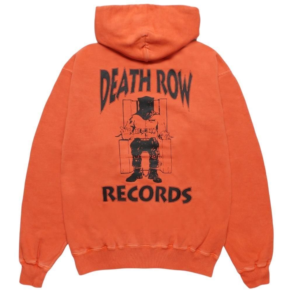 WACKOMARIA<BR>DEATH RAW RECORDS / WASHED MIDDLE WEIGHT PULLOVER HOODED SWEAT SHIRT(ORANGE)