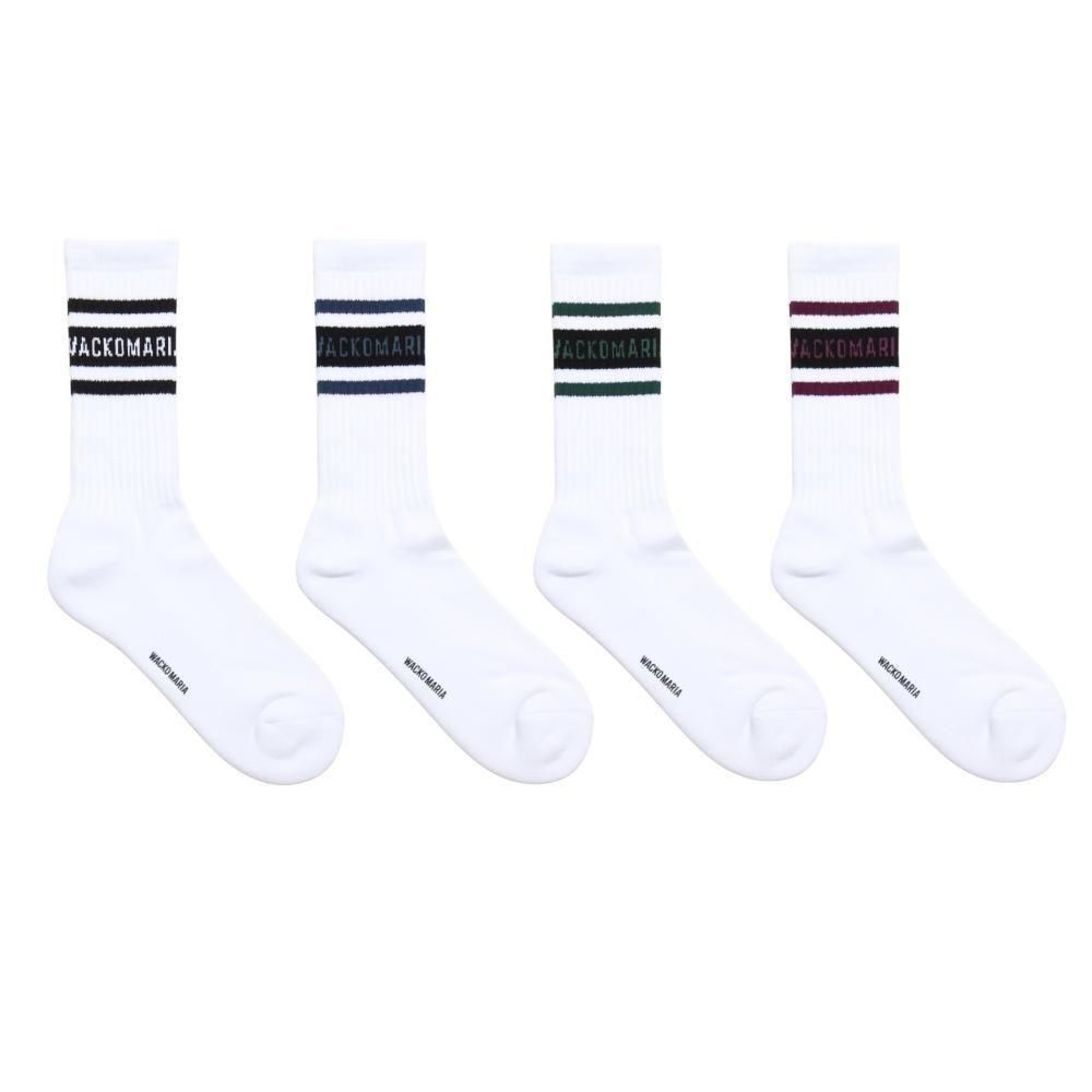 WACKOMARIA<BR>SKATER SOCKS(TYPE-2)(WHITE)