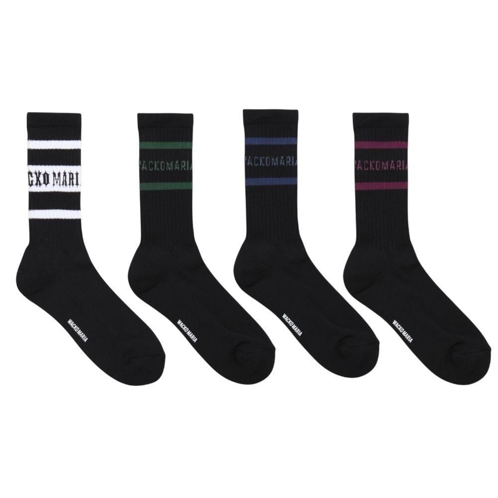 WACKOMARIA<BR>SKATER SOCKS(TYPE-2)(BLACK)