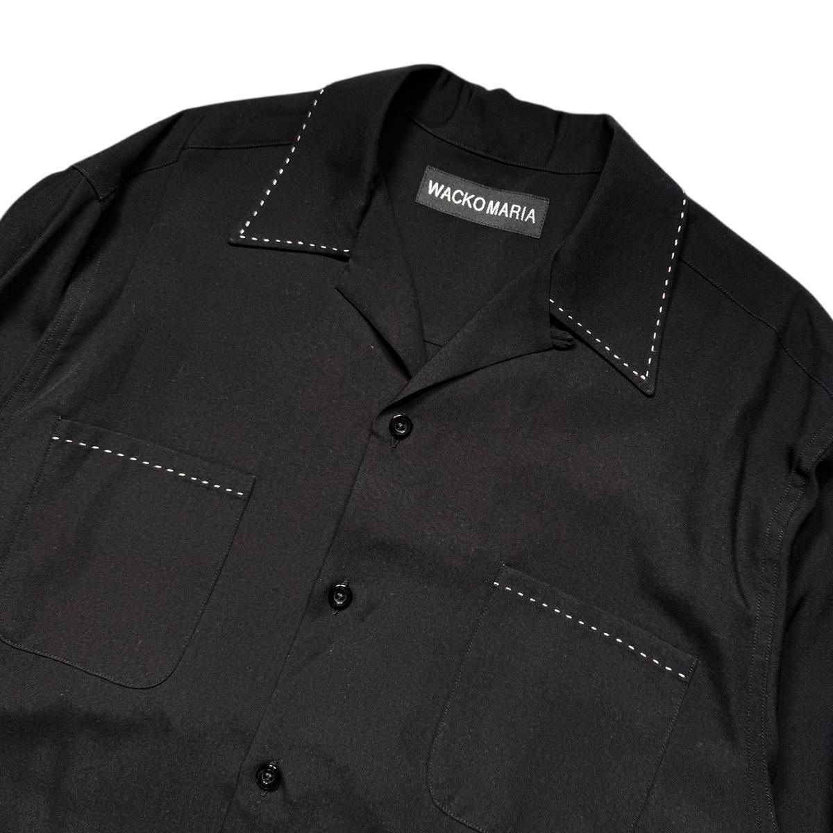 即完売定番人気！ワコマリア　50'sシャツ　ブラック　Mサイズ WACKOMARIA《ワコマリア》50'S SHIRT L/S(TYPE-5)(25FW-WNS-OC10