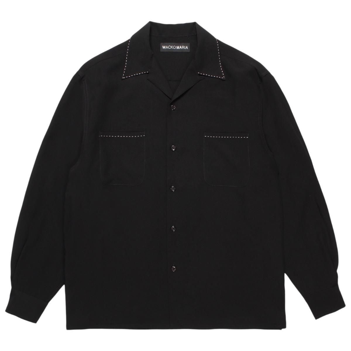 WACKOMARIA<BR>50'S SHIRT L/S(TYPE-5)(BLACK)