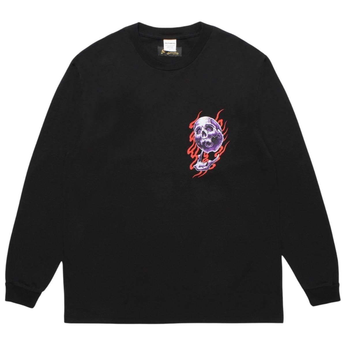 WACKOMARIA<BR>56 TATOO STUDIO / WASHED HEAVY WEIGHT LONG SLEEVE T-SHIRT(BLACK)