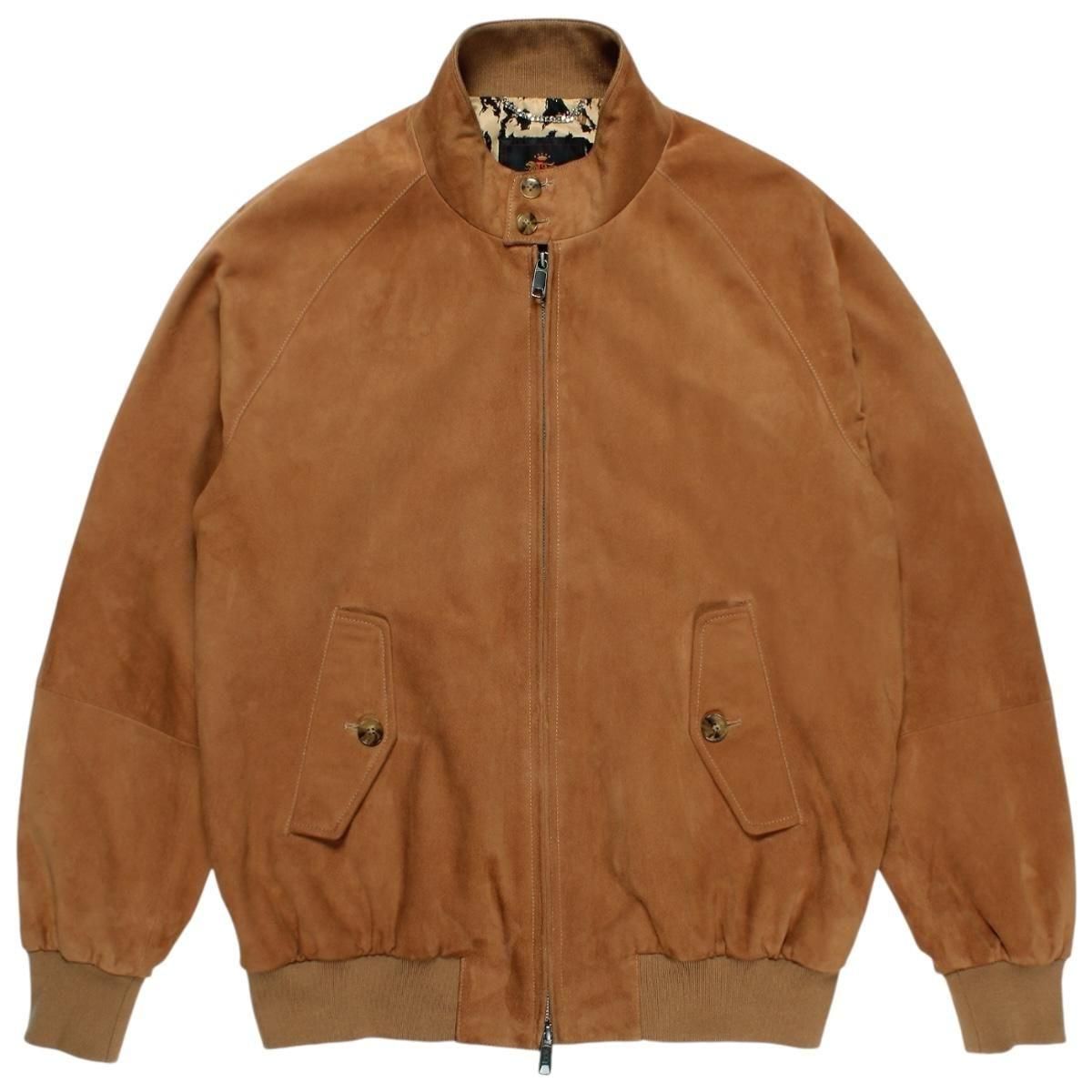 WACKOMARIA<BR>BARACUTA / G9 SUEDE LEATHER HARRINGTON JACKET(BEIGE)