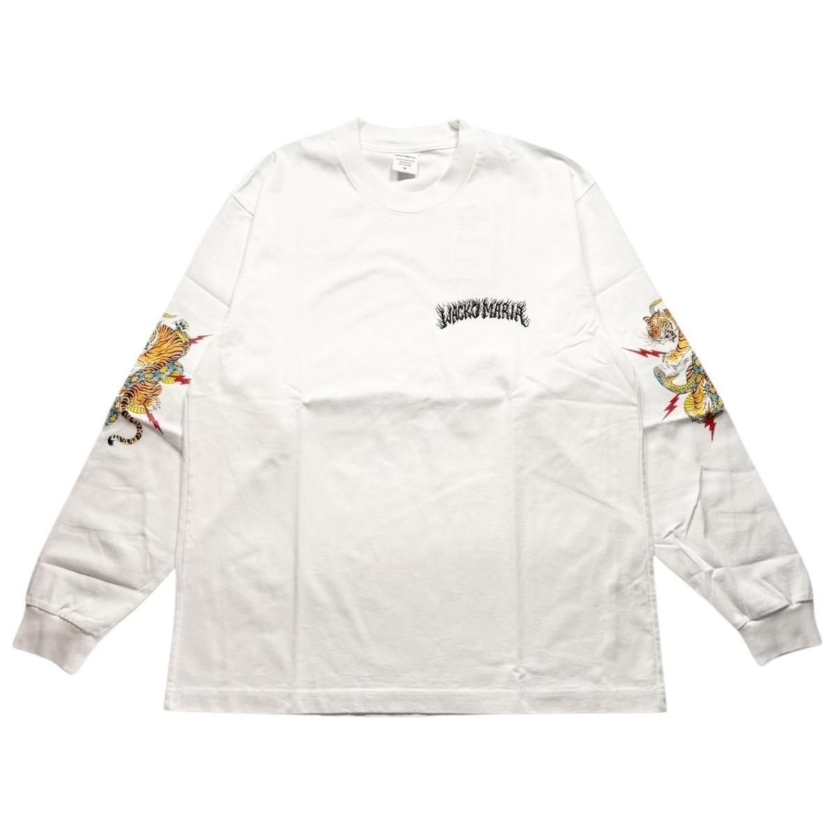 WACKO MARIA×TIM LEHI HEAVY WEIGHT ホワイト L TIM LEHI / WASHED HEAVY WEIGHT LONG SLEEVE T-SHIRT (TYPE-3