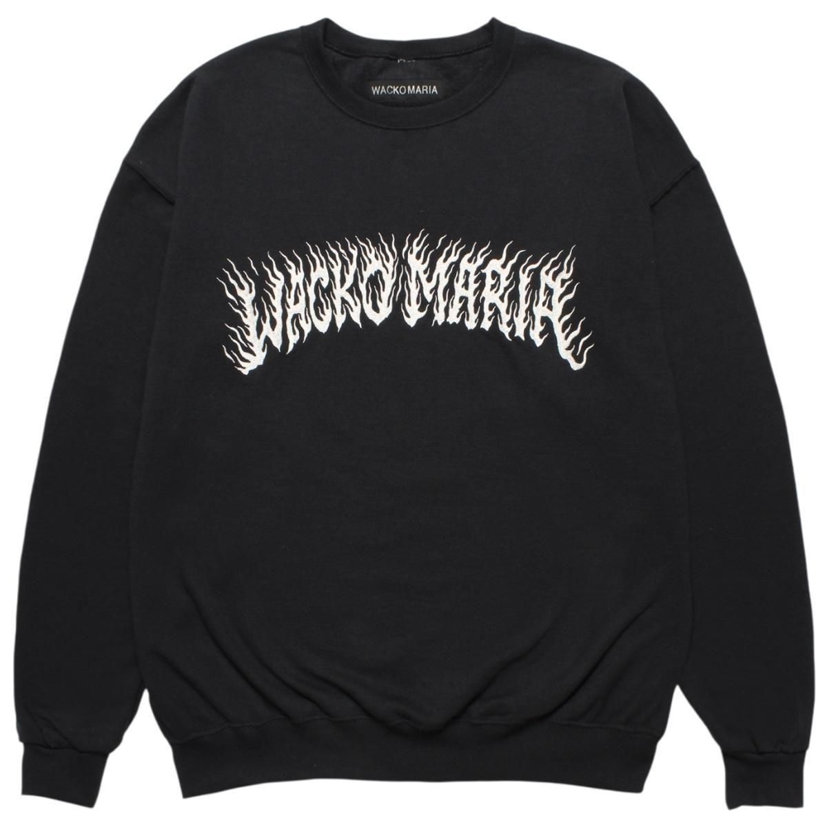 WACKOMARIA<BR>TIM LEHI / CREW NECK SWEAT SHIRT(TYPE-2)(BLACK)