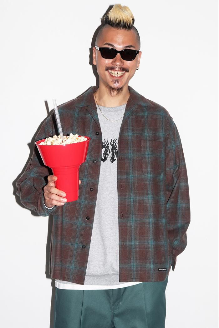 WACKOMARIA《ワコマリア》PENDLETON / WOOL OMBRE CHECK OPEN COLLAR