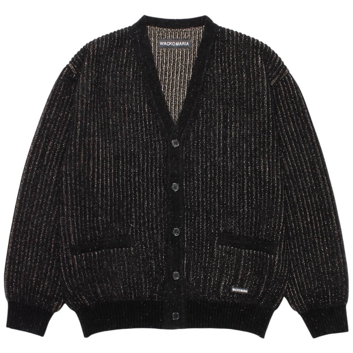 WACKOMARIA<BR>GLITTER CARDIGAN(BLACK-GOLD)