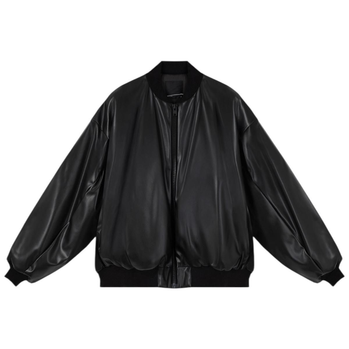 LAD MUSICIAN <BR>FAUX LAMB SKIN MA-1(BLACK)