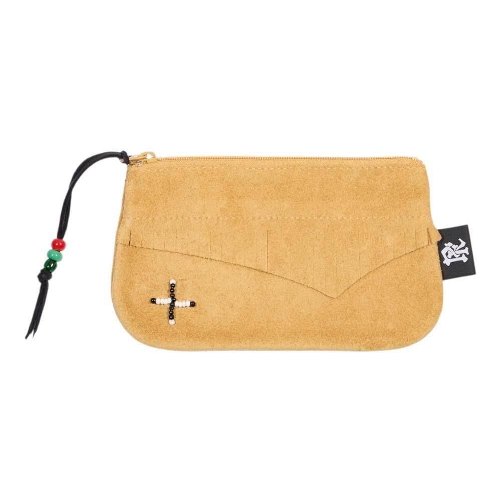 FIRSTRUST<BR>NOMAD / FRINGE PURSE w/ EYESTIKA BEADS EMB