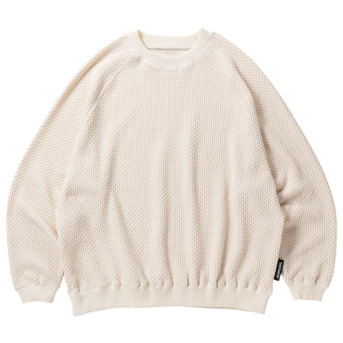 TIGHTBOOTH<BR>TBPR / CHAIN CREW KNIT(IVORY)