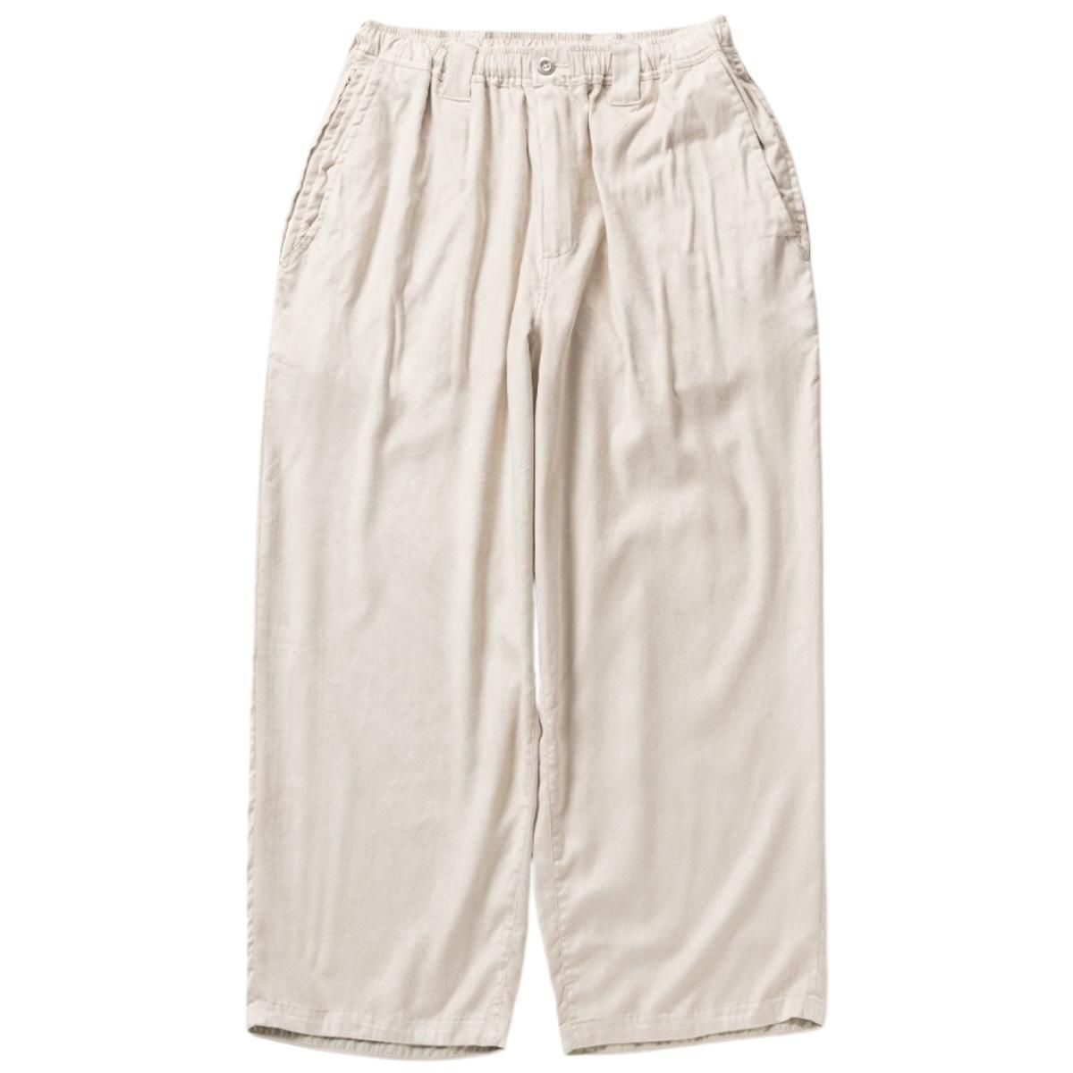 TIGHTBOOTH<BR>TBPR / SUEDE BAGGY PANTS(IVORY)