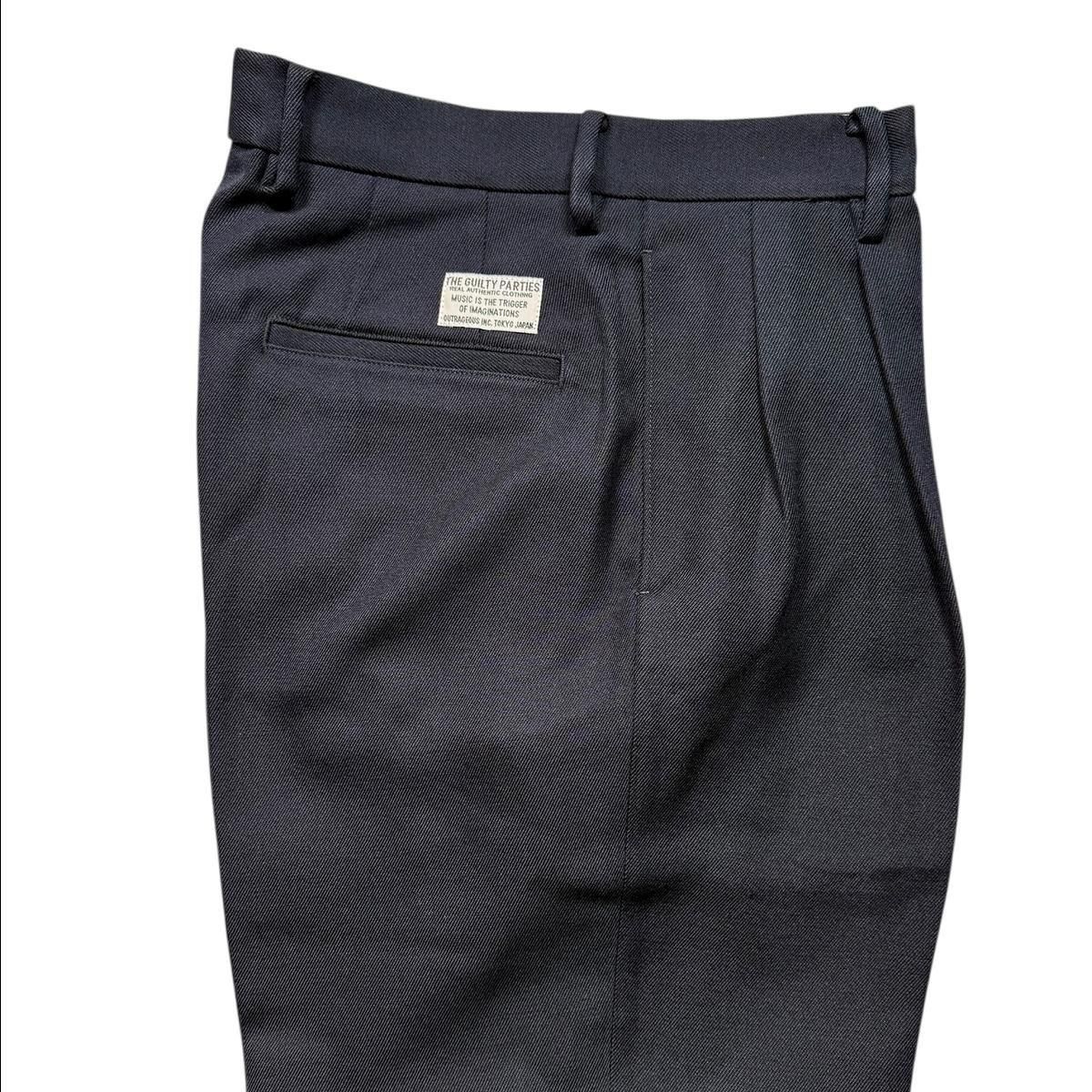 美品XL ワコマリア DOUBLE PLEATED CHINO TROUSERS WACKO MARIA DOUBLE PLEATED CHINO TROUSERS 【BLACK】 ¥24,200