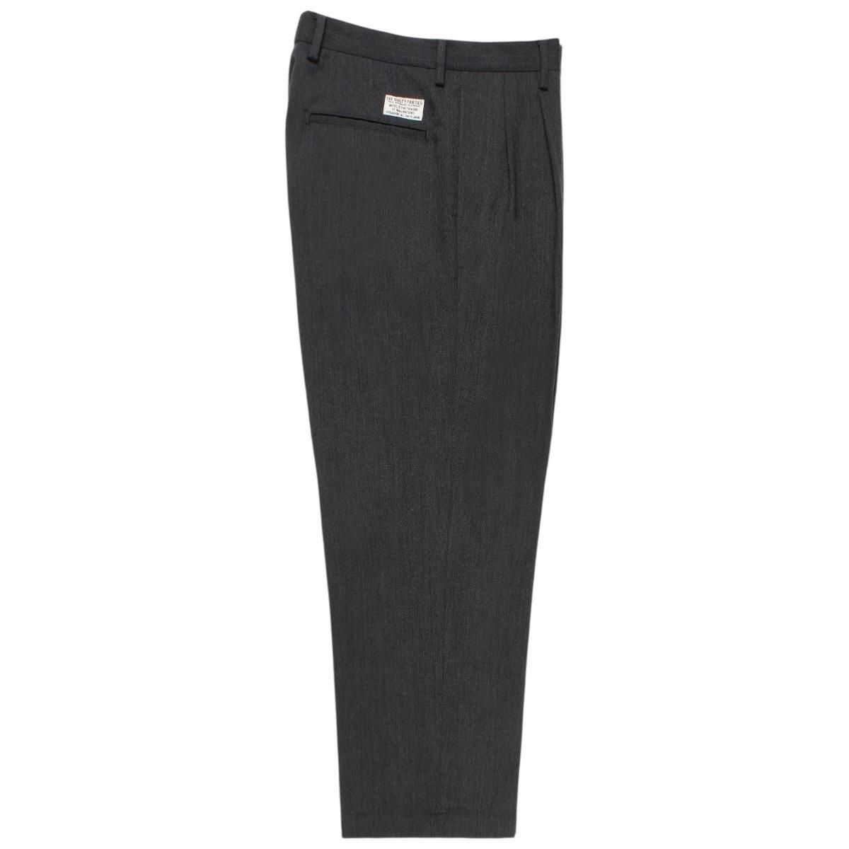 WACKOMARIA<BR>DOUBLE PLEATED CHINO TROUSERS(TYPE-2)(CHARCOAL)