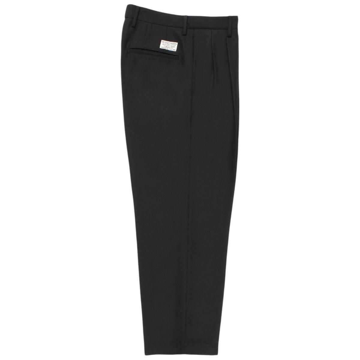 WACKOMARIA<BR>DOUBLE PLEATED CHINO TROUSERS(TYPE-2)(BLACK)