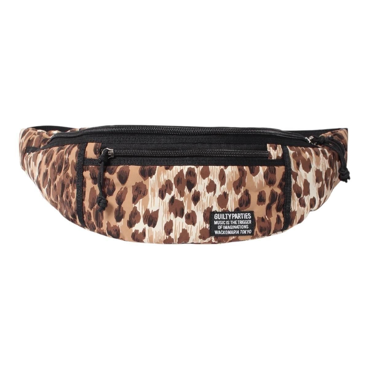 WACKOMARIA<BR>SPEAK EASY / LEOPARD WAIST POUCH(TYPE-2)(BEIGE)
