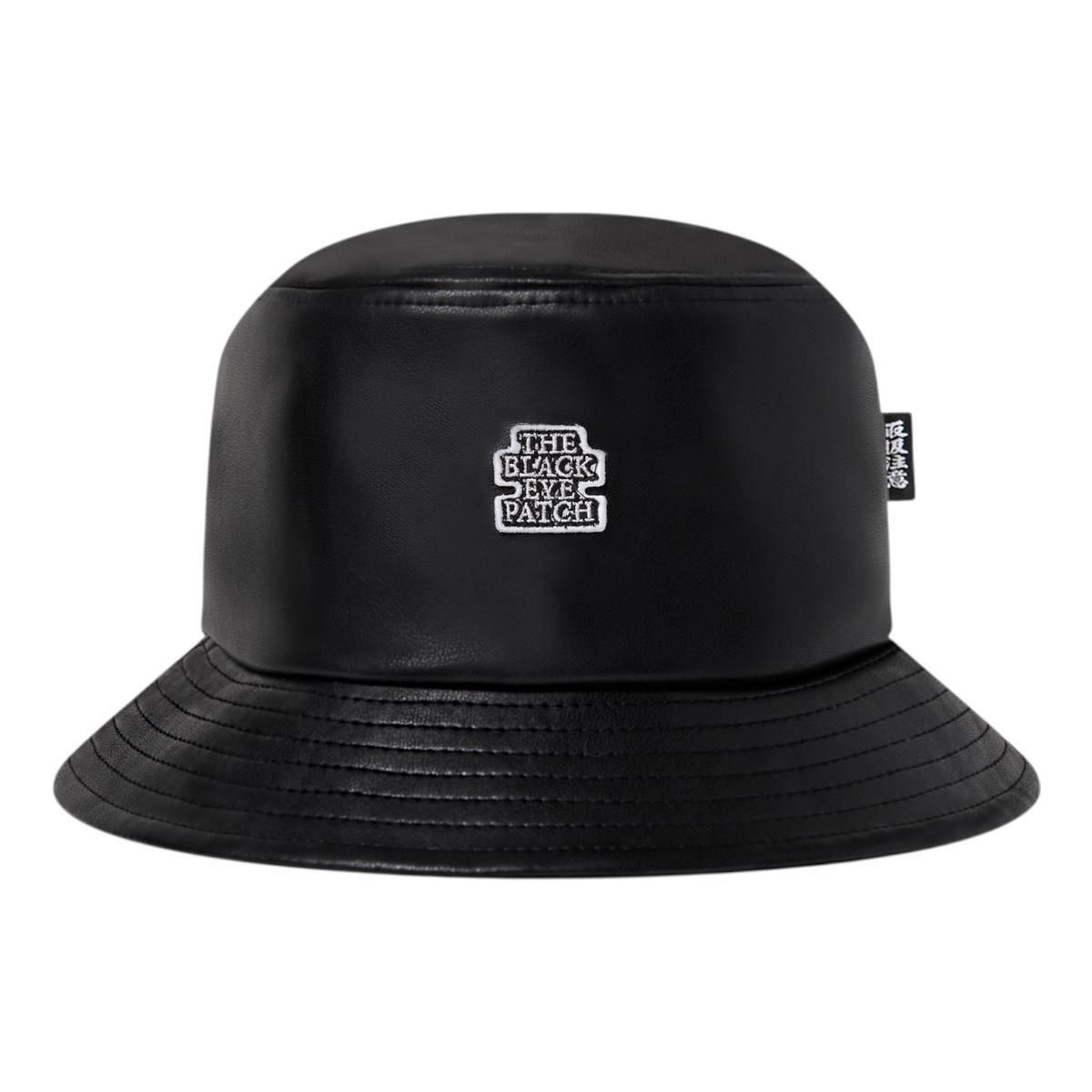 BlackEyePatch <BR>OG LABEL FAUX LEATHER BUCKET HAT