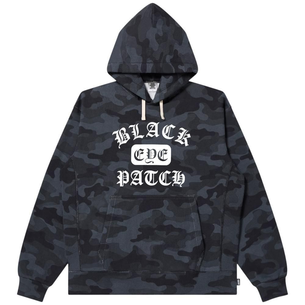 BlackEyePatch <BR>OE COLLAGE HOODIE(BLACK CAMO)